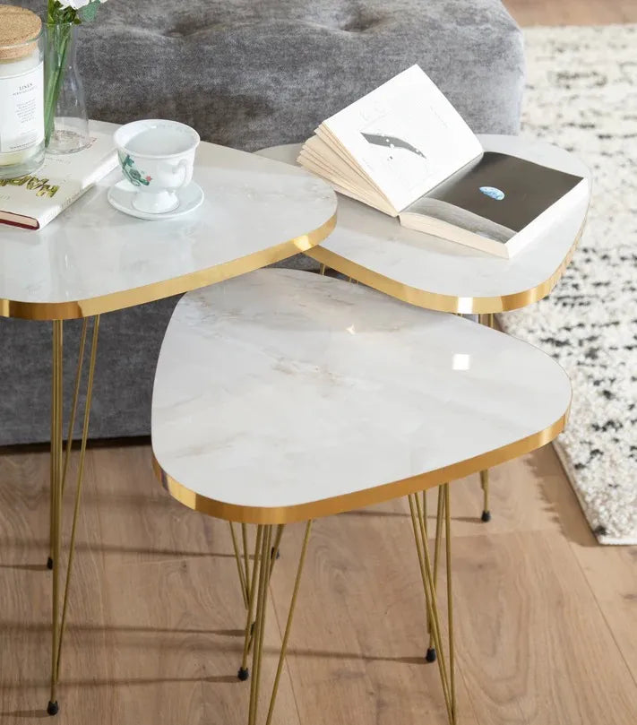 Set of 3 Triangle Side Tables