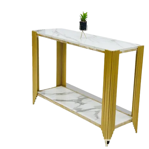 double shelf console table