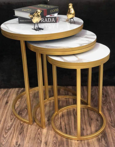 3 Pieces Round Nesting Table