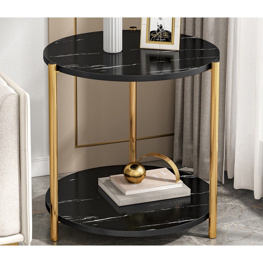Double Layers Round Shape Coffee Table