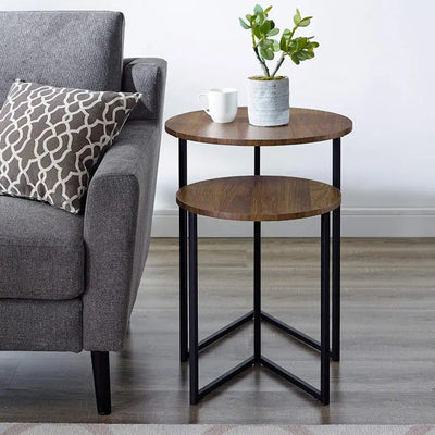 Modern Industrial Nesting Side Tables – Set of 2