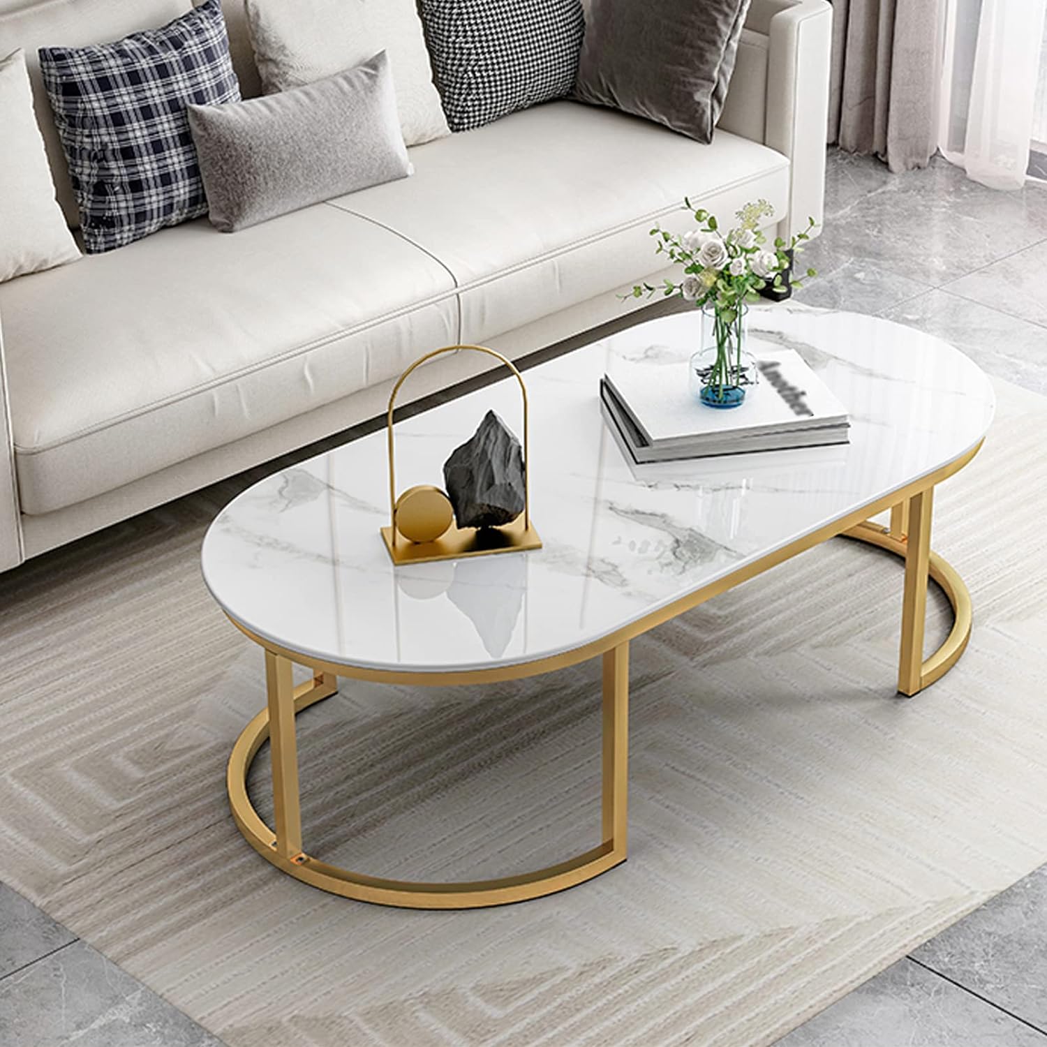 Oval Shaped Coffee Table