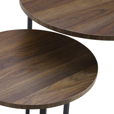 Modern Industrial Nesting Side Tables – Set of 2