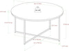 Style meets practical with this mid century modern inspired round coffee table