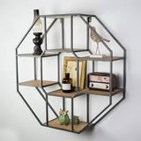Octagon Metal Wall Shelf
