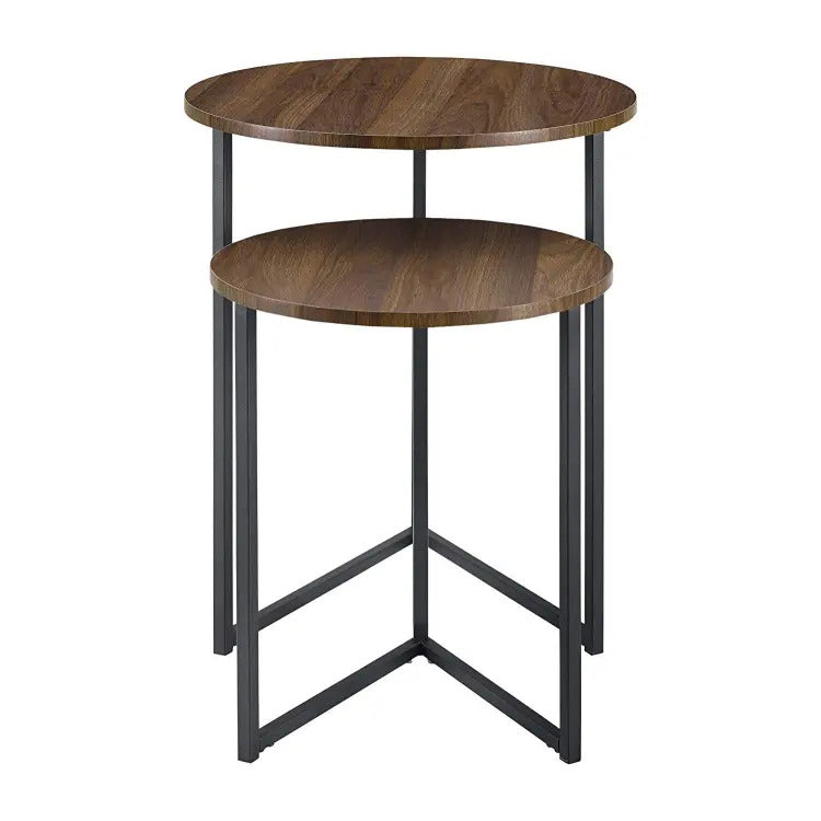 Modern Industrial Nesting Side Tables – Set of 2