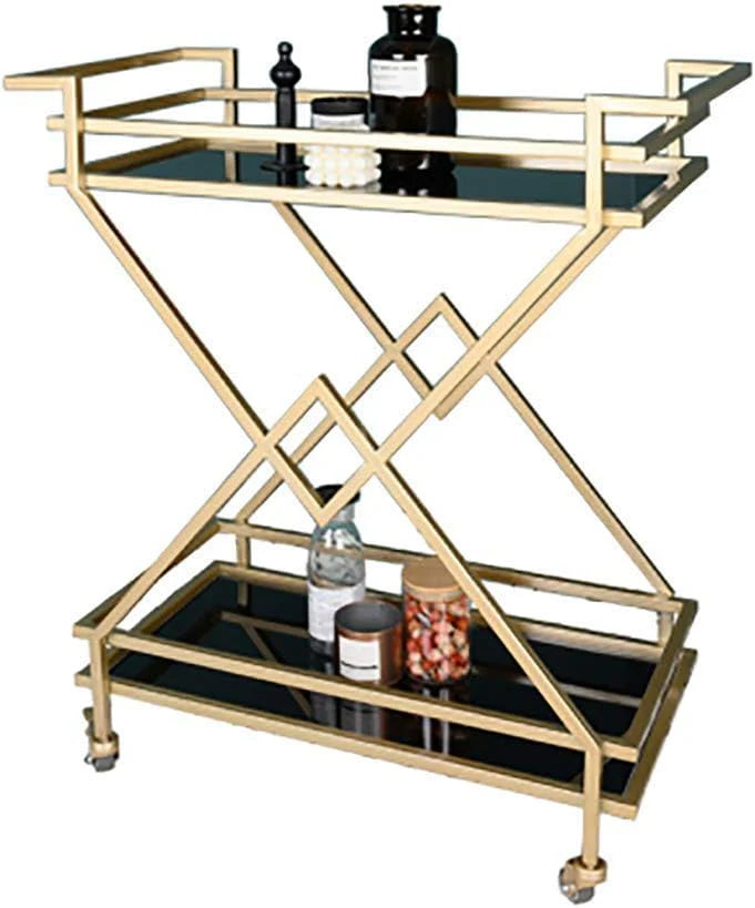 2-Tier V-Shape Tea Trolley