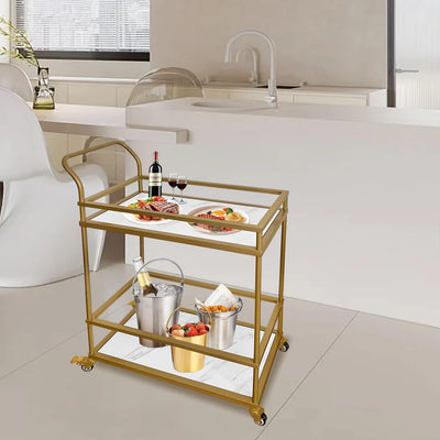 Luxury Metal Serving teaTrolley