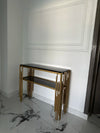 Console Table Entryway Table Gold Legs Rectangle Narrow Rods