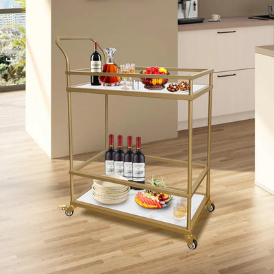 Luxury Metal Serving teaTrolley