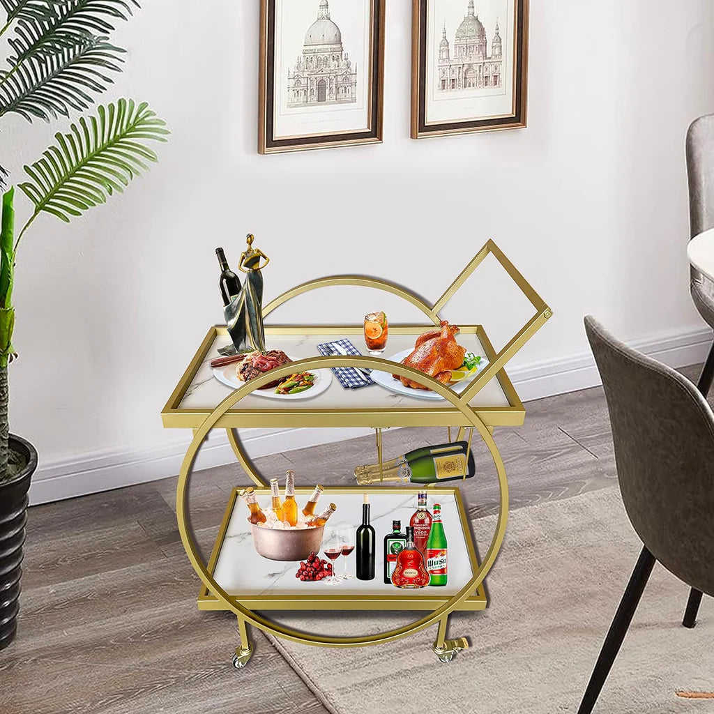 Elegant Multi-Tier Tea Trolley
