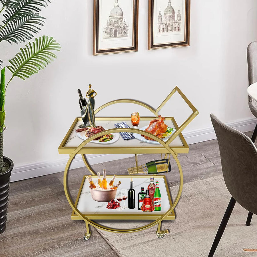 Elegant Multi-Tier Tea Trolley