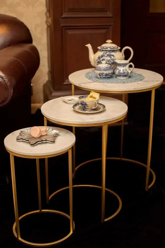 3 Pieces Round Nesting Table